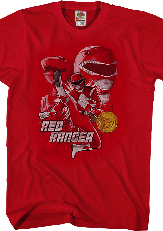 Red Ranger Mighty Morphin Power Rangers T-Shirt - main product image