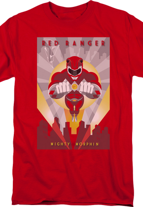 Red Ranger Poster Mighty Morphin Power Rangers T-Shirt