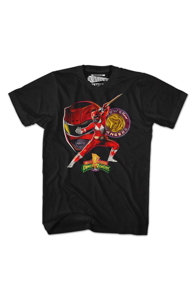 Red Ranger Profile Mighty Morphin Power Rangers T-Shirt
