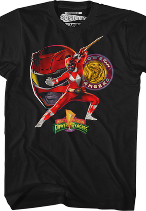 Red Ranger Profile Mighty Morphin Power Rangers T-Shirt
