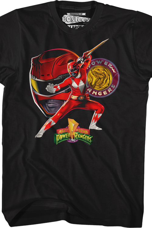 Red Ranger Profile Mighty Morphin Power Rangers T-Shirtmain product image