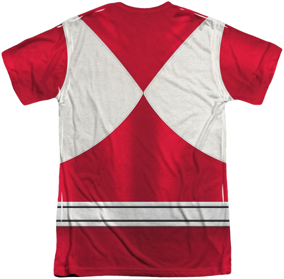 Red Ranger Sublimation Costume T-Shirt: Mighty Morphin Power Rangers