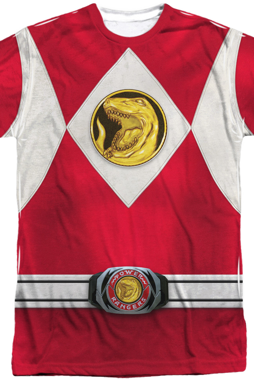 Red Ranger Sublimation Costume Shirt - main product image