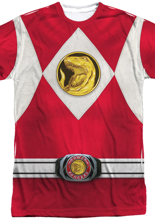 Red Ranger Sublimation Costume Shirt - main product image