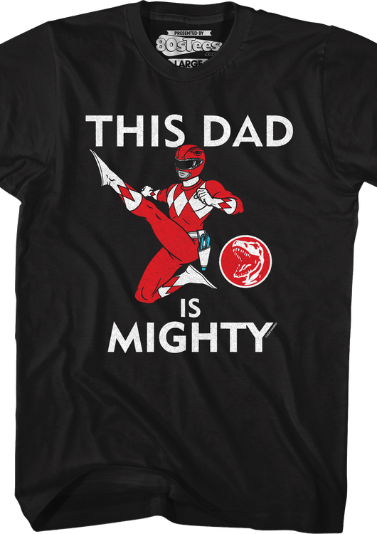 Red Ranger This Dad Mighty Morphin Power Rangers T-Shirt - main product image