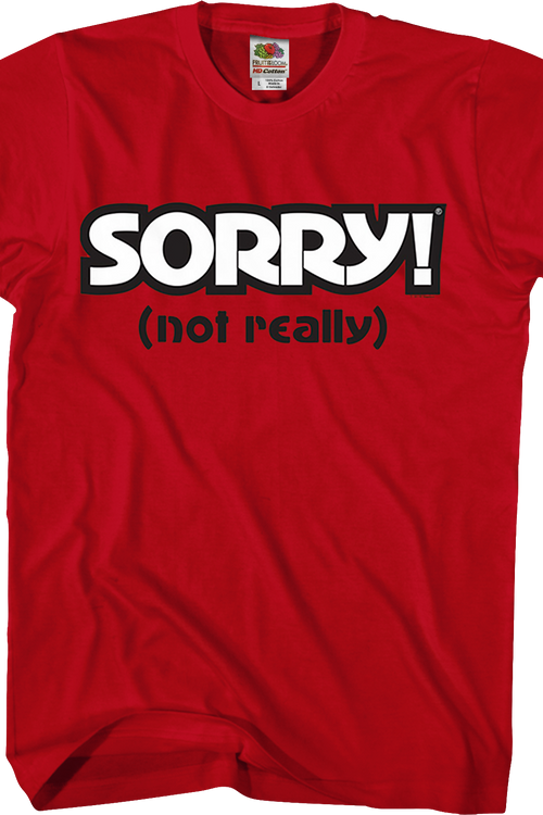 Red Sorry T-Shirt - main product image