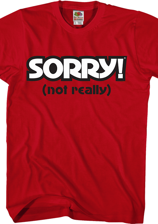 Red Sorry T-Shirt - main product image