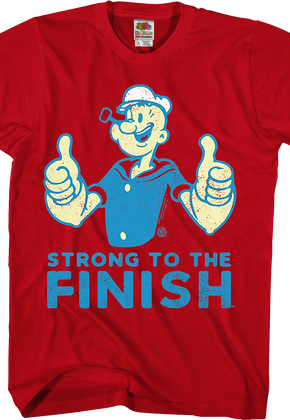 Red Strong To The Finish Popeye T-Shirt