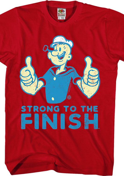 Red Strong To The Finish Popeye T-Shirt - main product image