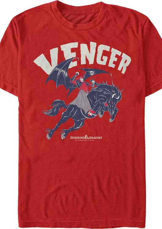 Red Venger Dungeons & Dragons T-Shirt - main product image