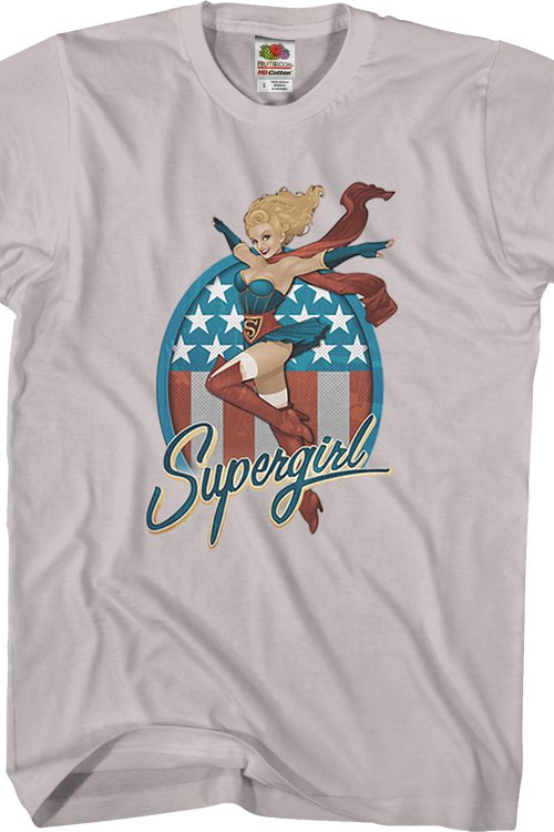 Red White and Blue Supergirl T-Shirtmain product image