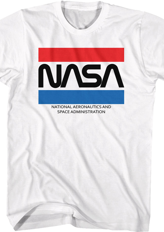 Red White Blue Stripes NASA T-Shirt - main product image