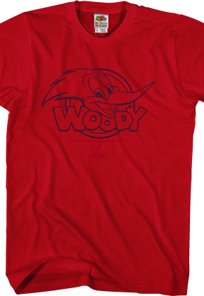 Red Woody Woodpecker T-Shirt