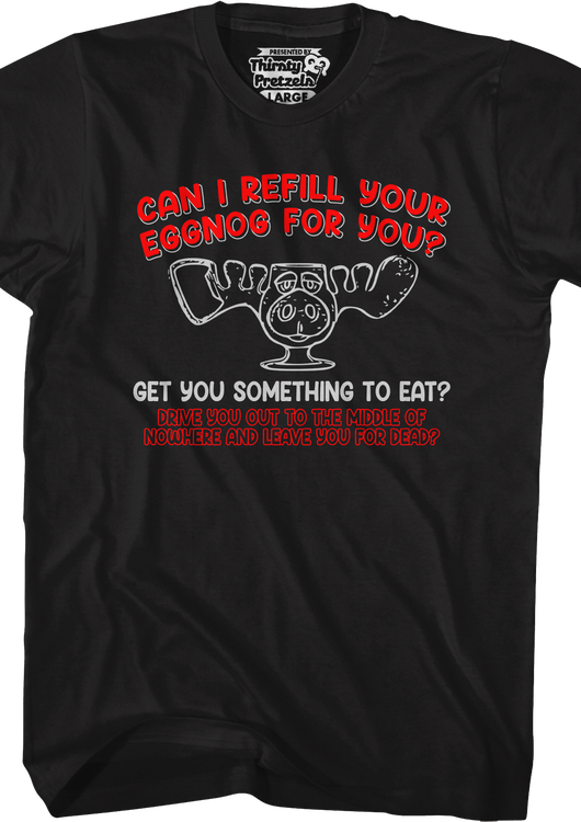 Refill Your Eggnog Moose Mug Christmas Vacation T-Shirt - main product image