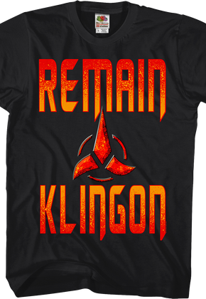 Remain Klingon Star Trek T-Shirt