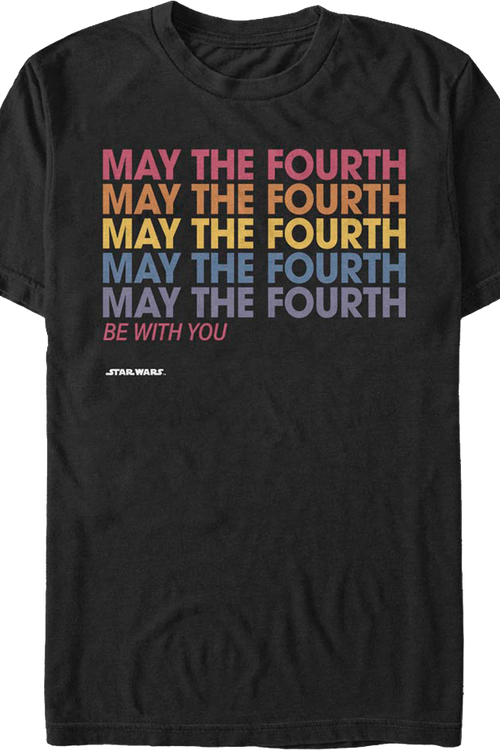 Repeating May The Fourth Be With You Star Wars T-Shirtmain product image
