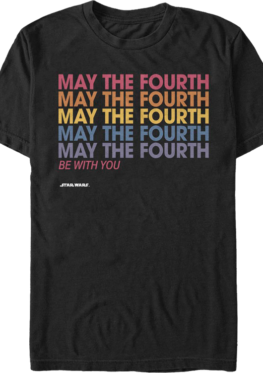Repeating May The Fourth Be With You Star Wars T-Shirt - main product image