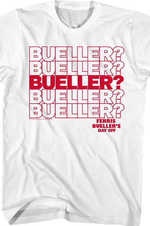 Repeating Name Ferris Bueller's Day Off T-Shirtmain product image