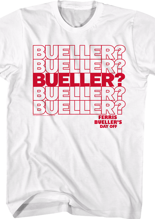 Repeating Name Ferris Bueller's Day Off T-Shirt - main product image