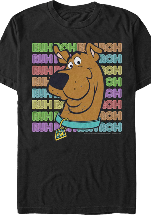 Repeating Ruh Roh Scooby-Doo T-Shirt - main product image
