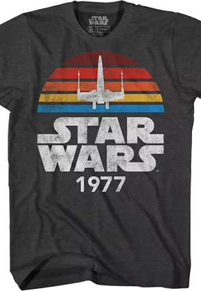 Charcoal 1977 X-Wing Star Wars T-Shirt