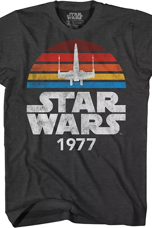 Charcoal 1977 X-Wing Star Wars T-Shirt