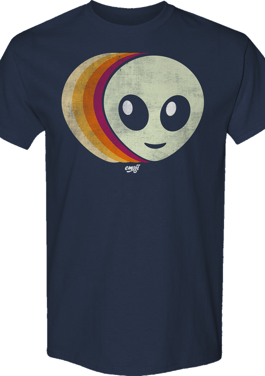 Retro Alien Face Emoji T-Shirt - main product image