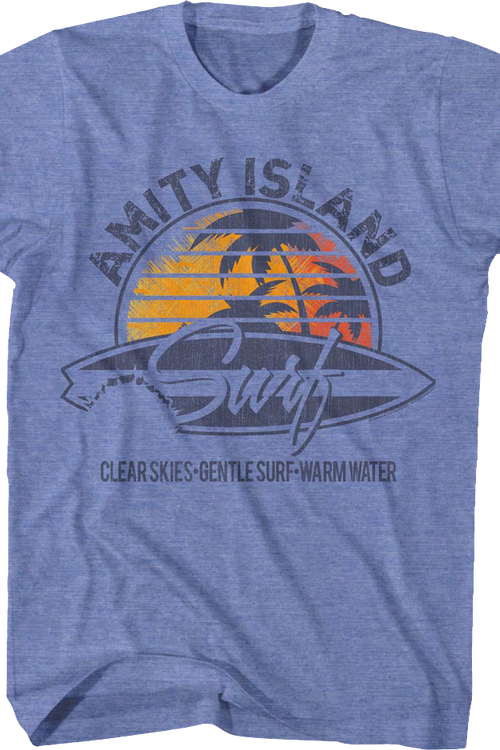 Retro Amity Island Surf Logo Jaws T-Shirtmain product image