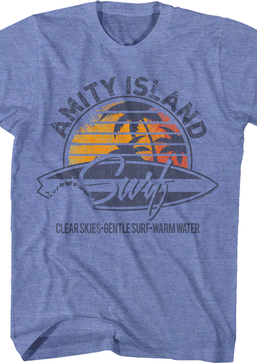 Retro Amity Island Surf Logo Jaws T-Shirt - main product image
