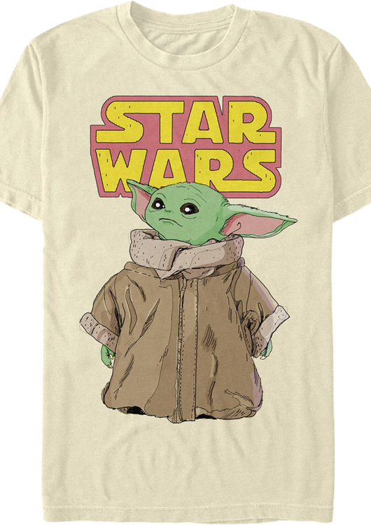 Retro Animated The Child The Mandalorian Star Wars T-Shirt - main product image