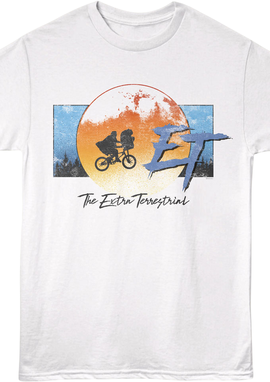 Retro Bicycle Moon Silhouette E.T. The Extra-Terrestrial T-Shirt - main product image