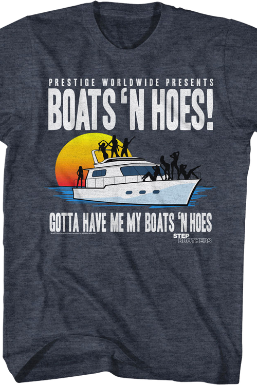 Retro Boats 'N Hoes Step Brothers T-Shirt - main product image