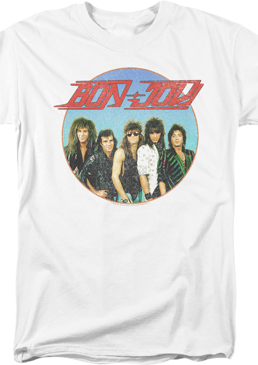 Retro Circle Bon Jovi T-Shirt - main product image