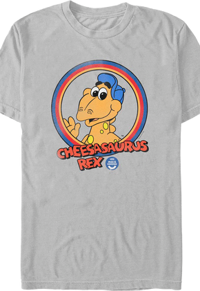 Retro Circle Cheesasaurus Rex Kraft T-Shirt