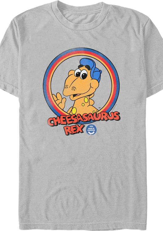 Retro Circle Cheesasaurus Rex Kraft T-Shirt - main product image