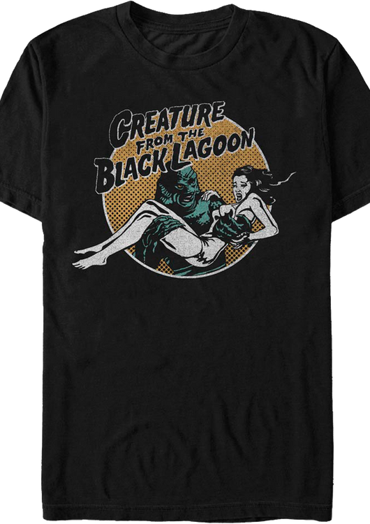 Retro Circle Creature From The Black Lagoon T-Shirt - main product image