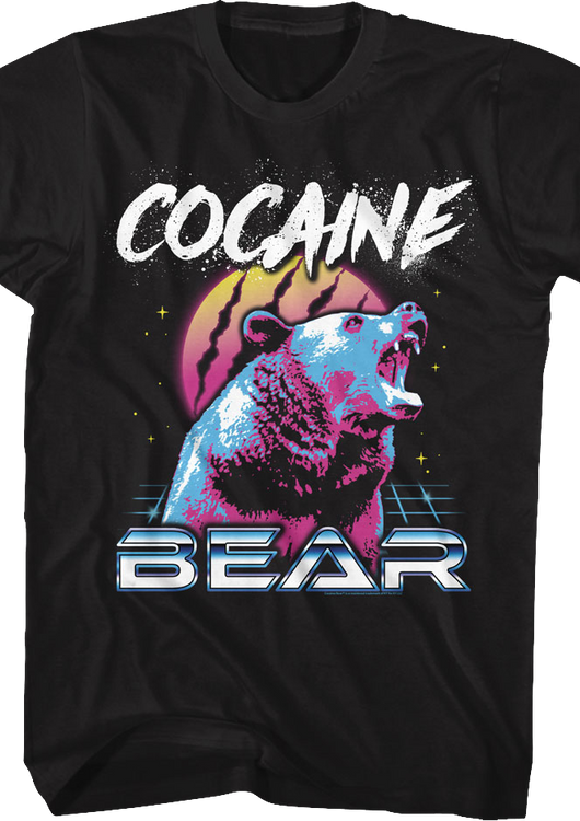 Retro Cocaine Bear T-Shirt - main product image