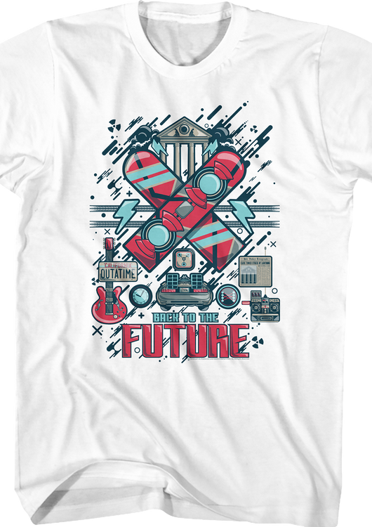 Retro Collage Back To The Future T-Shirt - main product image