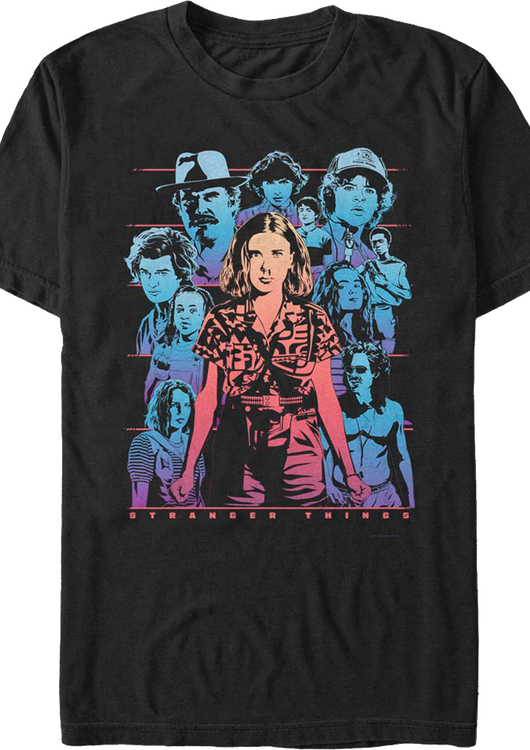 Retro Collage Stranger Things T-Shirt - main product image