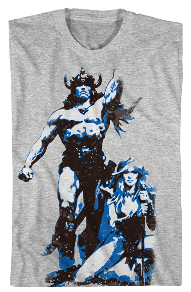 Conan The Barbarian Vintage Metallic Shield Men's T Shirt