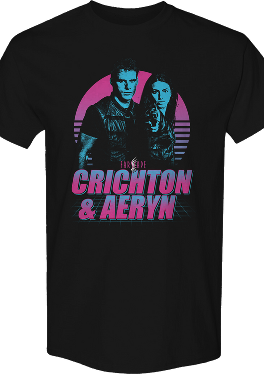 Retro Crichton & Aeryn Farscape T-Shirt - main product image