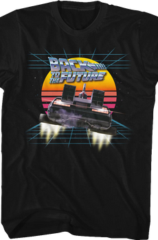 Retro DeLorean And Sunset Back To The Future T-Shirt
