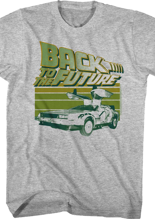 Retro Time Traveling DeLorean Back To The Future T-Shirt - main product image