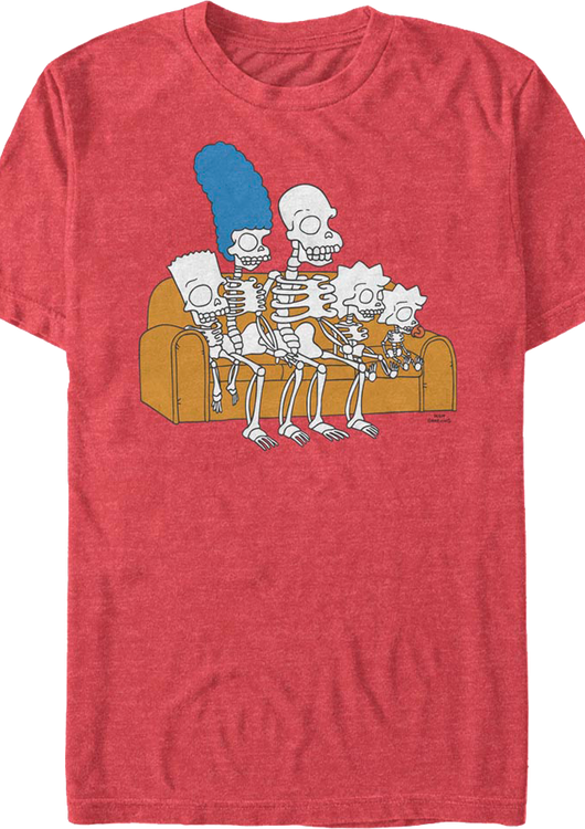 Retro Family Skeletons The Simpsons T-Shirt - main product image
