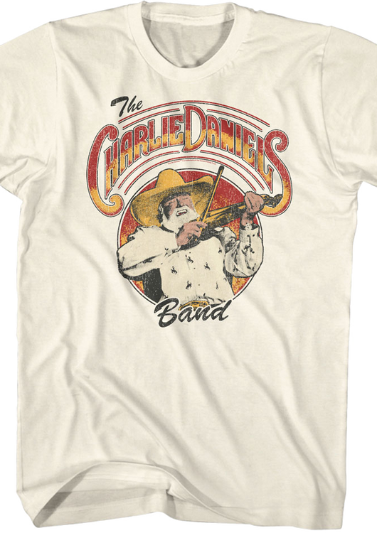Retro Fiddle Photo Charlie Daniels Band T-Shirt - main product image