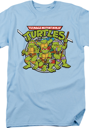 Retro Group Photo Teenage Mutant Ninja Turtles T-Shirt