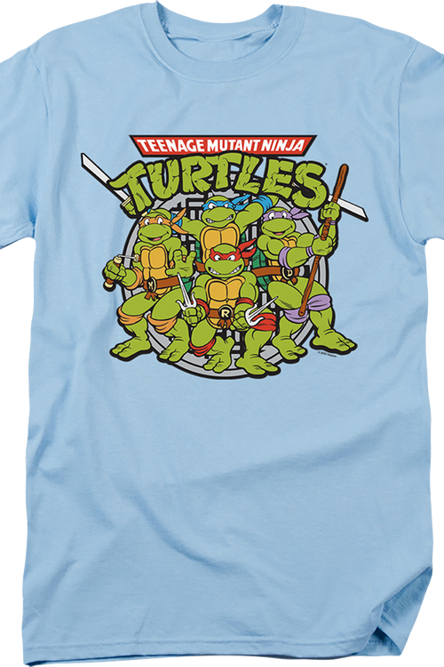 Retro Group Photo Teenage Mutant Ninja Turtles T-Shirt - main product image