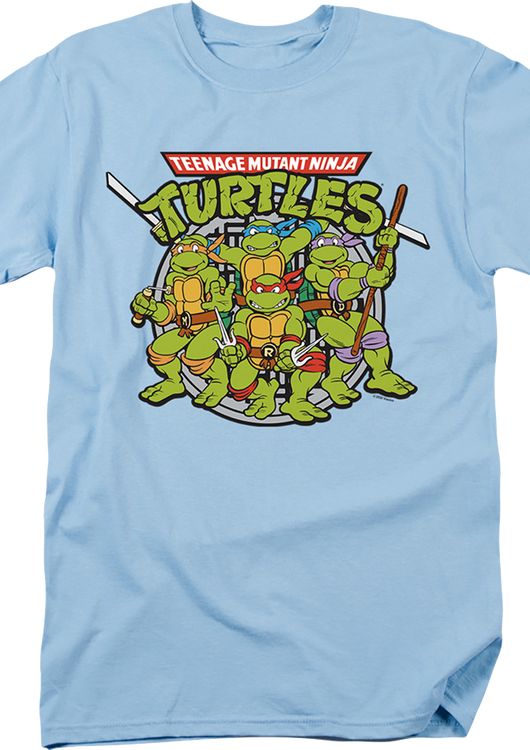 Retro Group Photo Teenage Mutant Ninja Turtles T-Shirt - main product image