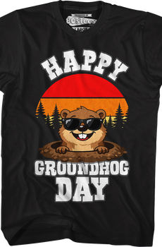 Retro Happy Groundhog Day T-Shirt