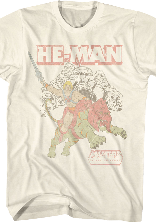 Retro He-Man & Battle Cat Masters of the Universe T-Shirt - main product image